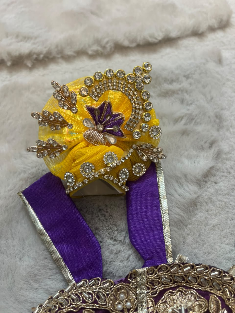 Beautiful Purple Thakur Ji Ki Poshak (Size 4)