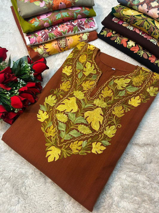 Cheeku Color Kashmiri Ariwork Pheran
