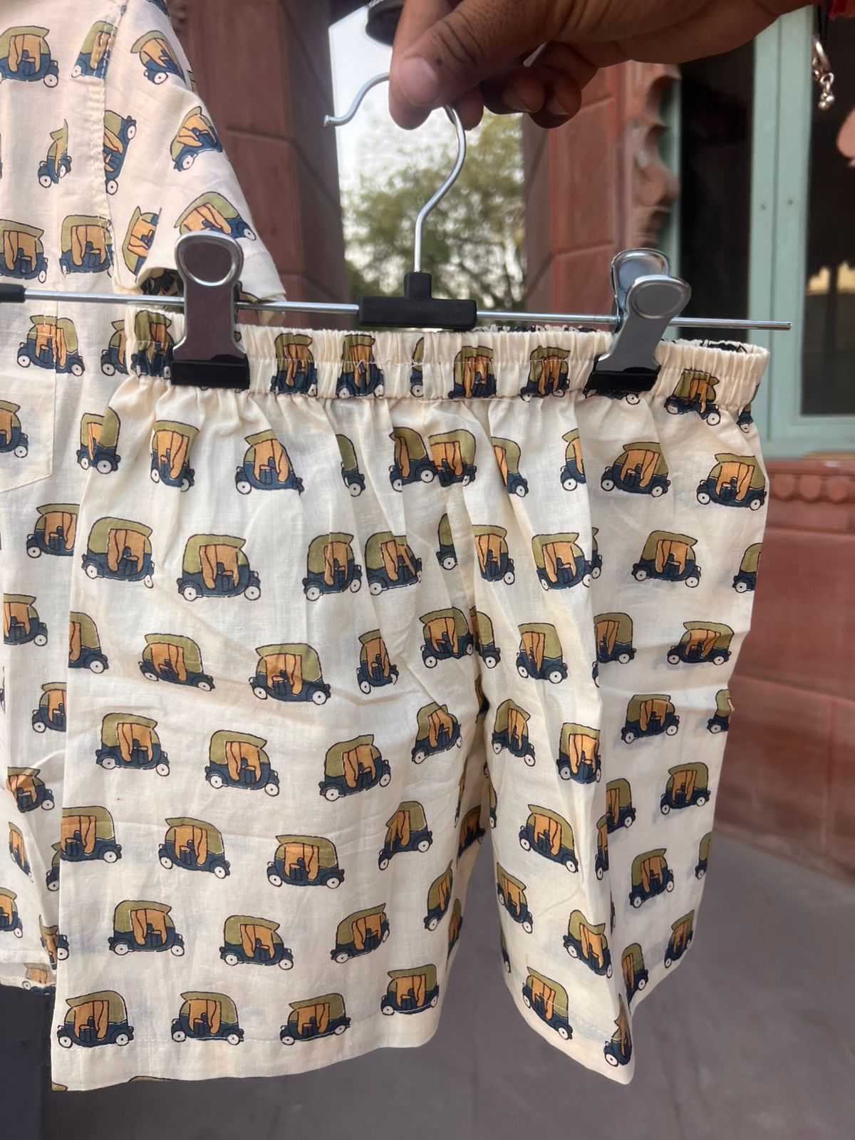 Beautiful Off-White Color Auto Print Cotton Set
