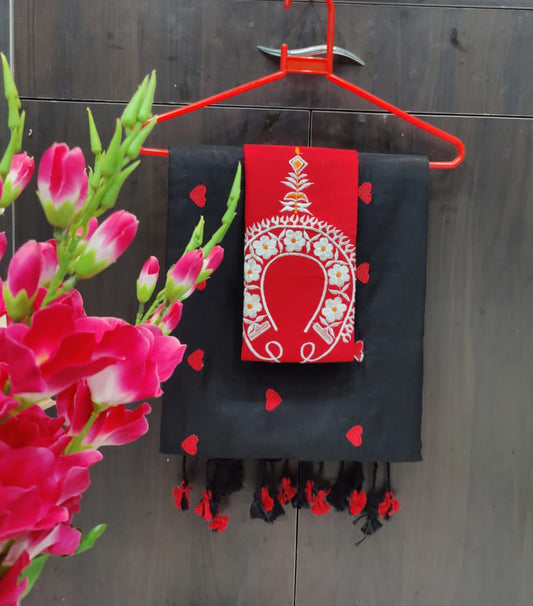 Black Embroided Saree