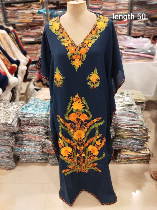 Royal Blue Woolen Kaftan