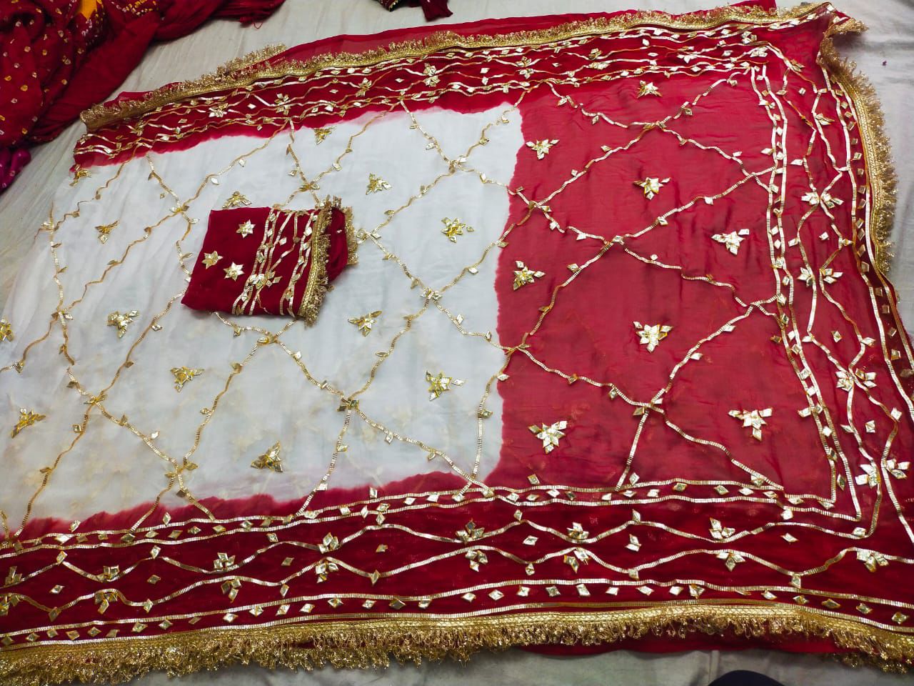 Faagun Gota Zaal Handwork Saree
