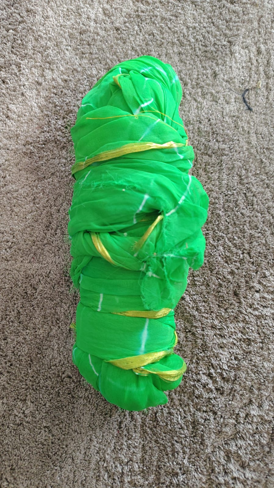 Light Green Chiffon Lahariya Saree