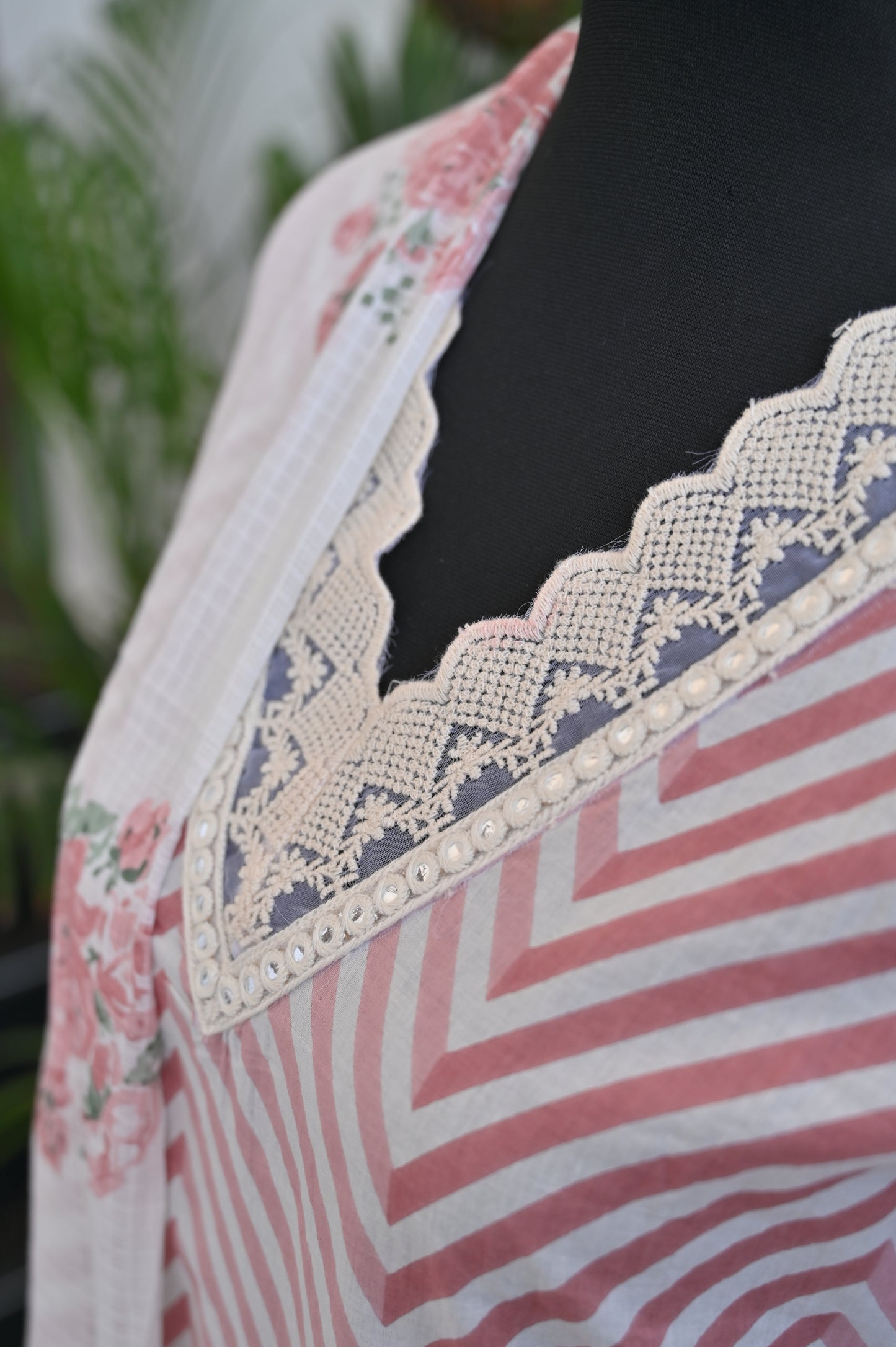Cotton Lace Work Suit