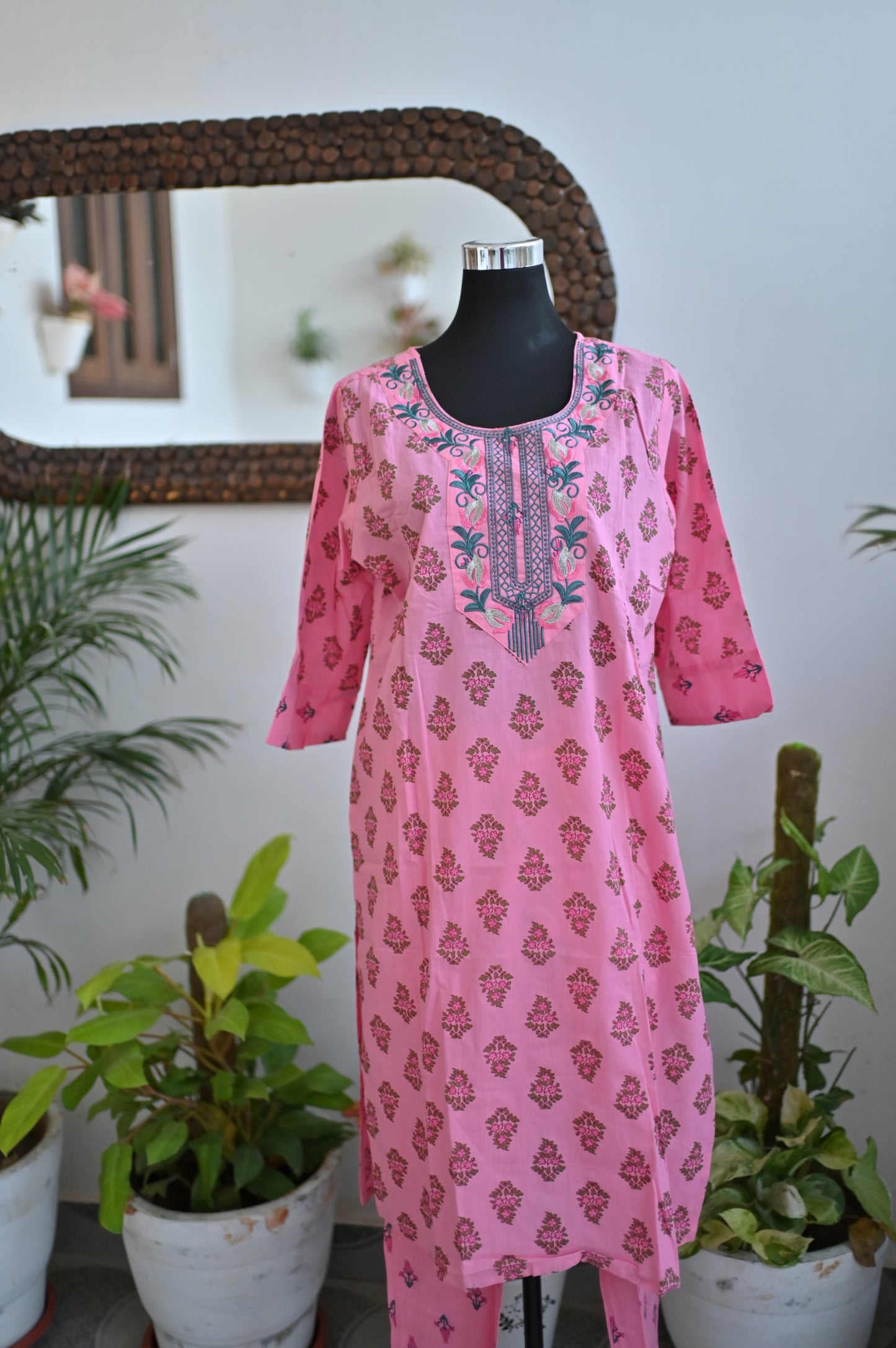 Pink Cotton Suit
