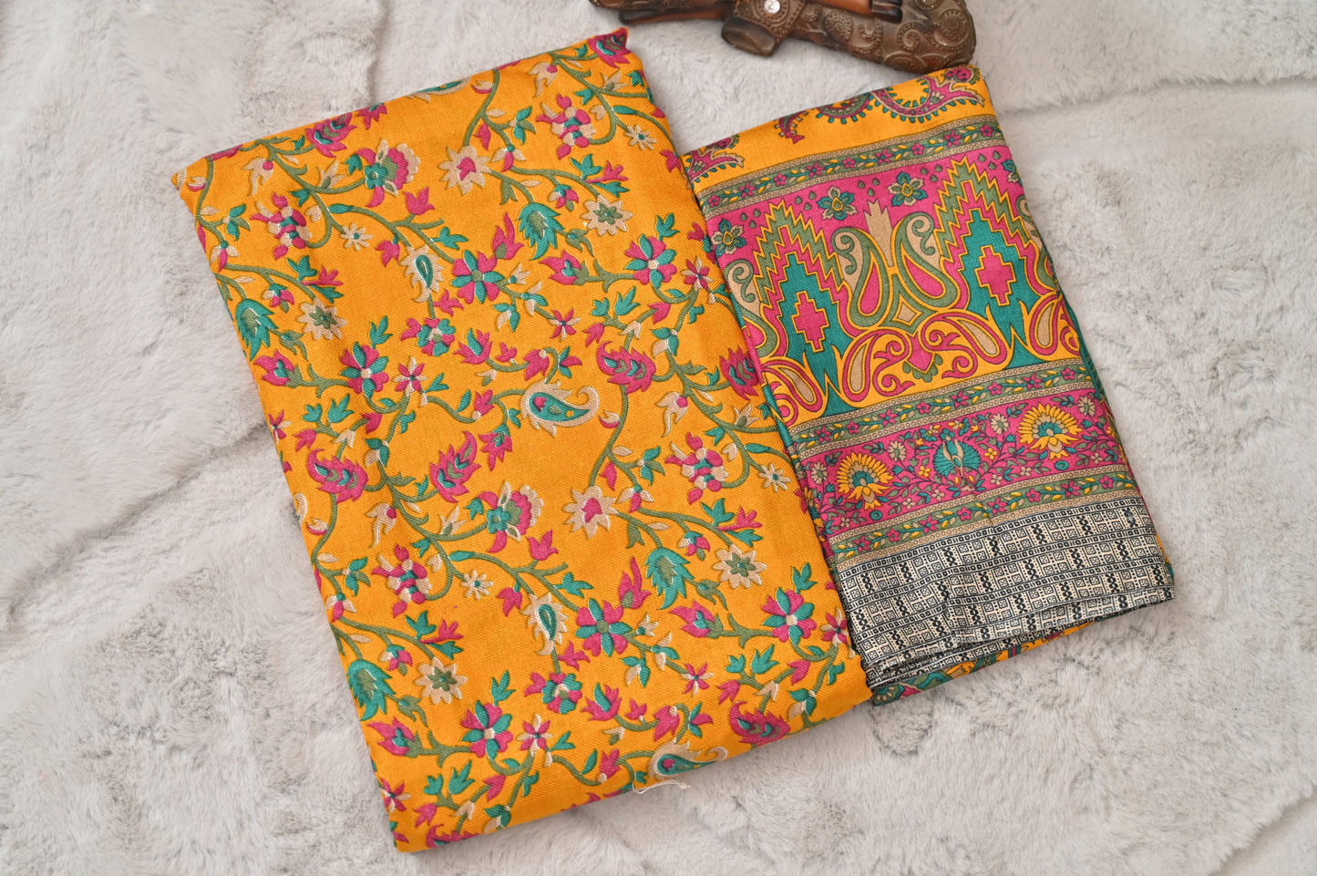 Pashima Silk Saree and Shawl Combo
