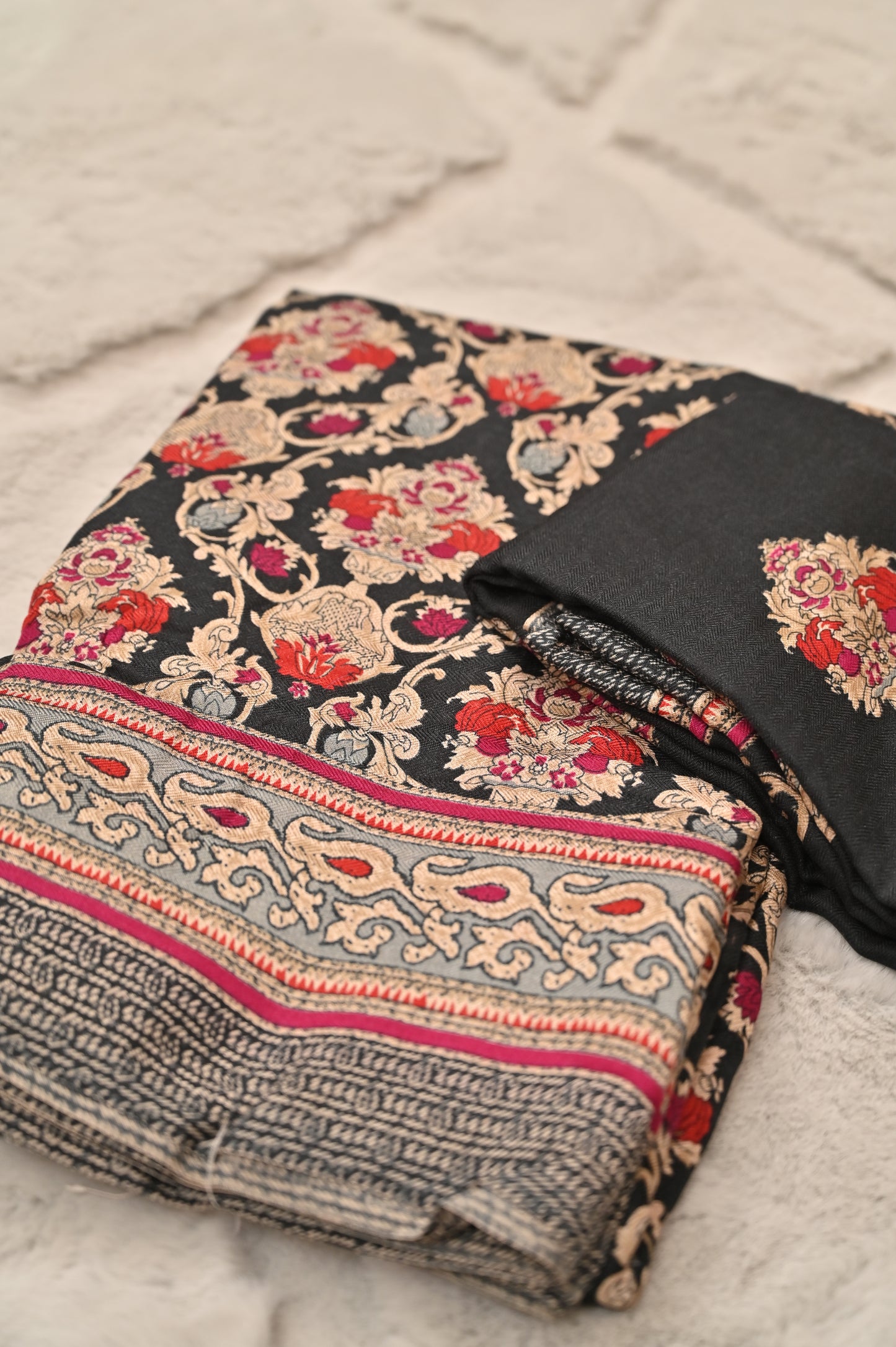 Pashmina Silk Saree and Shawl Combo
