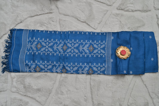 Blue Tussur Silk Saree