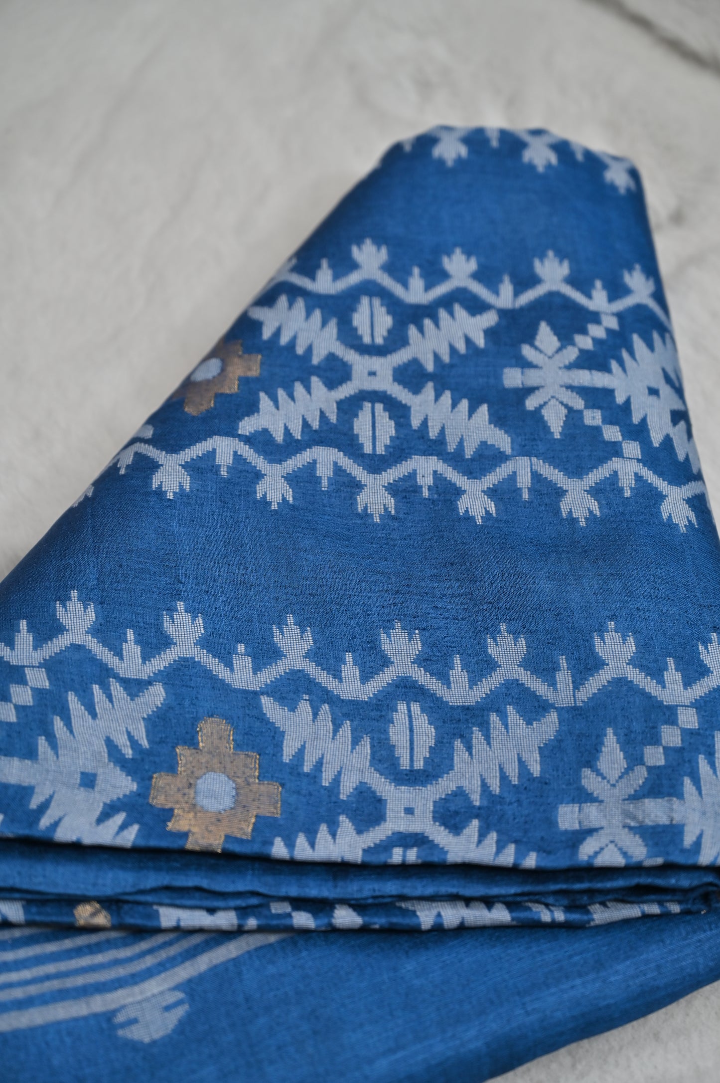 Blue Tussur Silk Saree