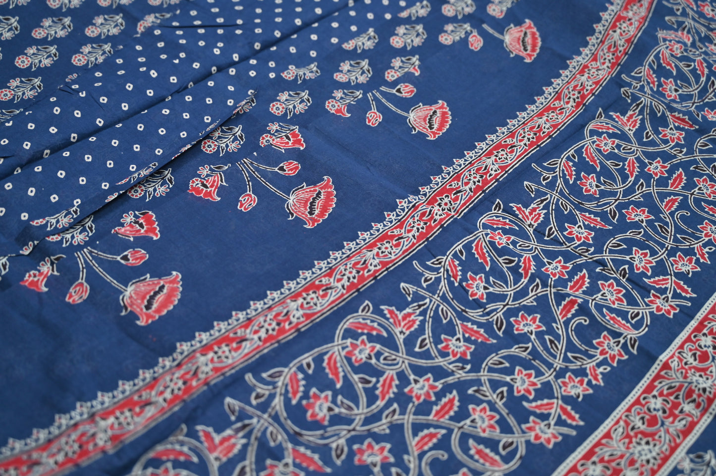 Indigo Soft Cotton Saree