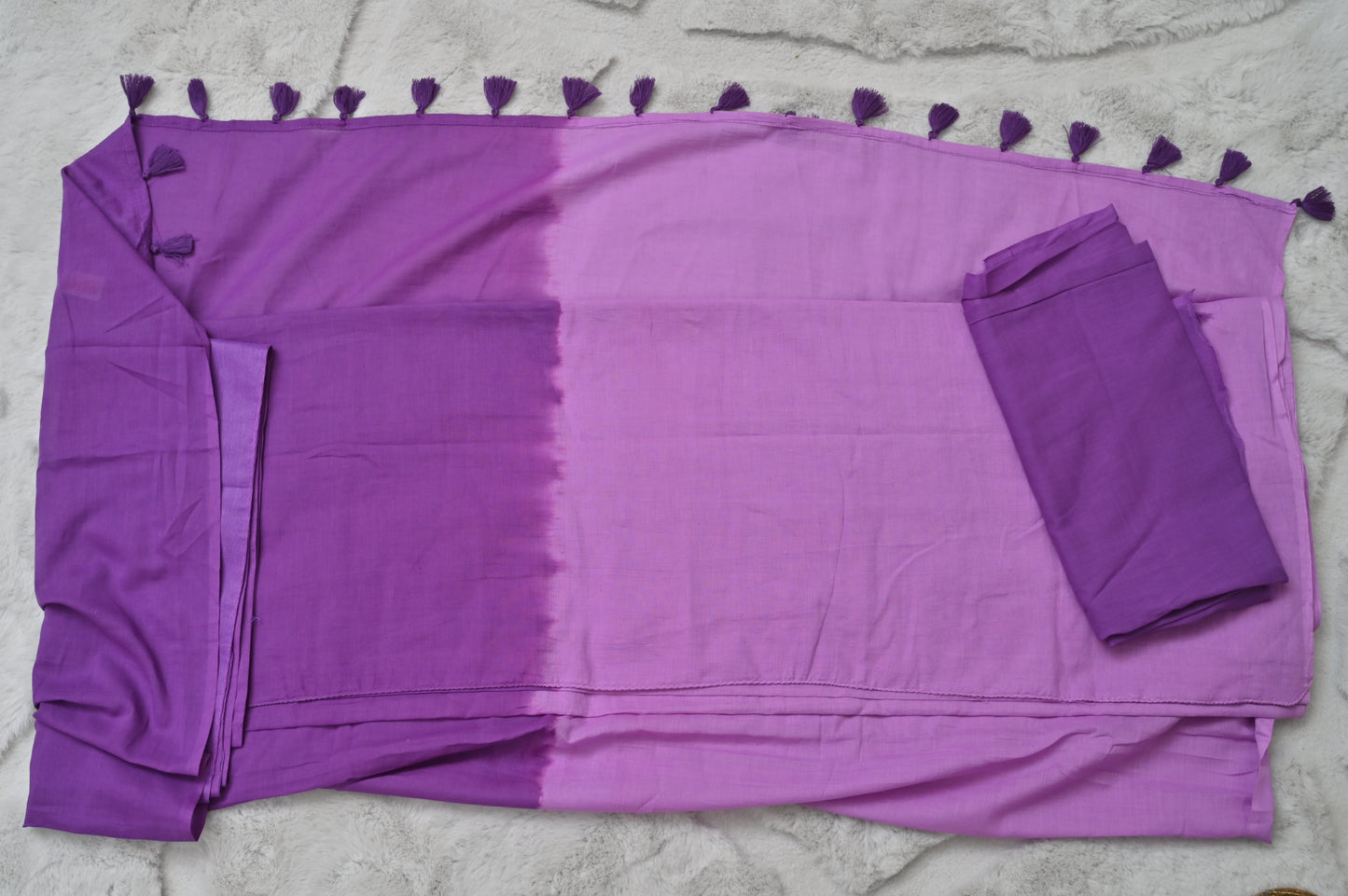 Purple Cotton Saree