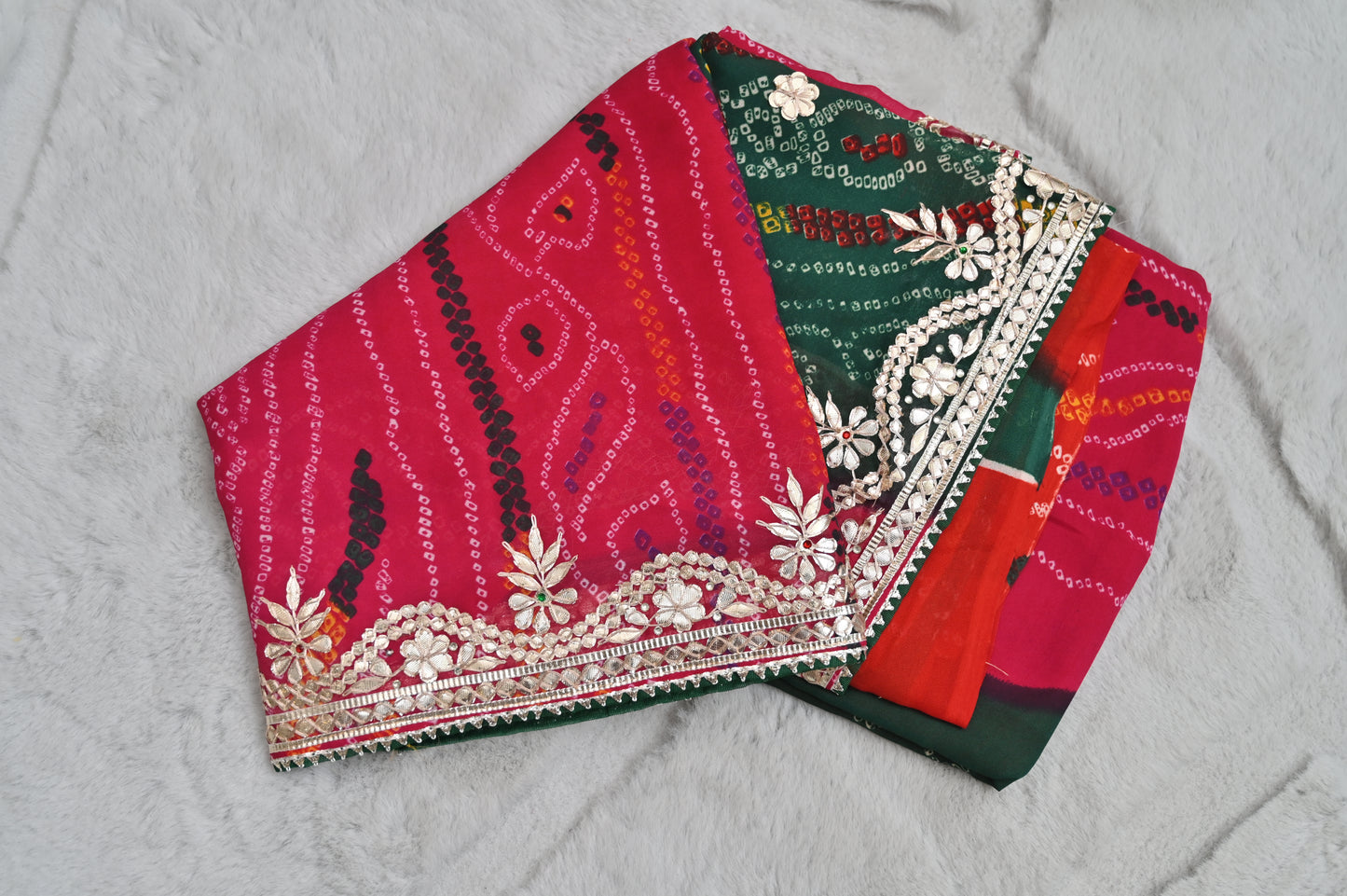 Soft Georgette Pachrangi Saree