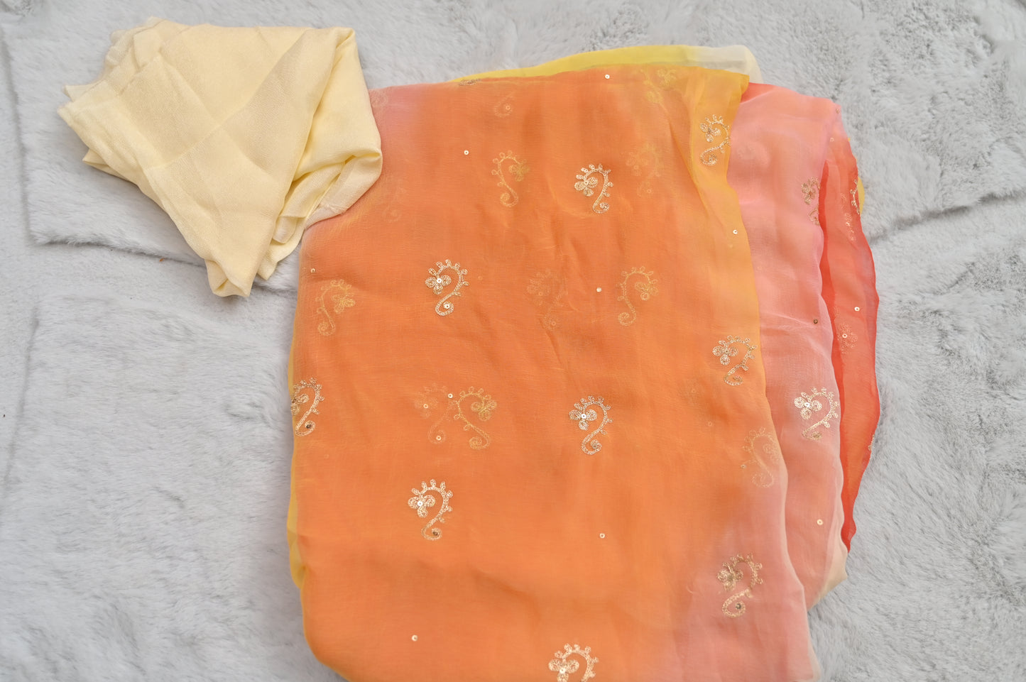 Multi-Color Pure Chiffon Saree