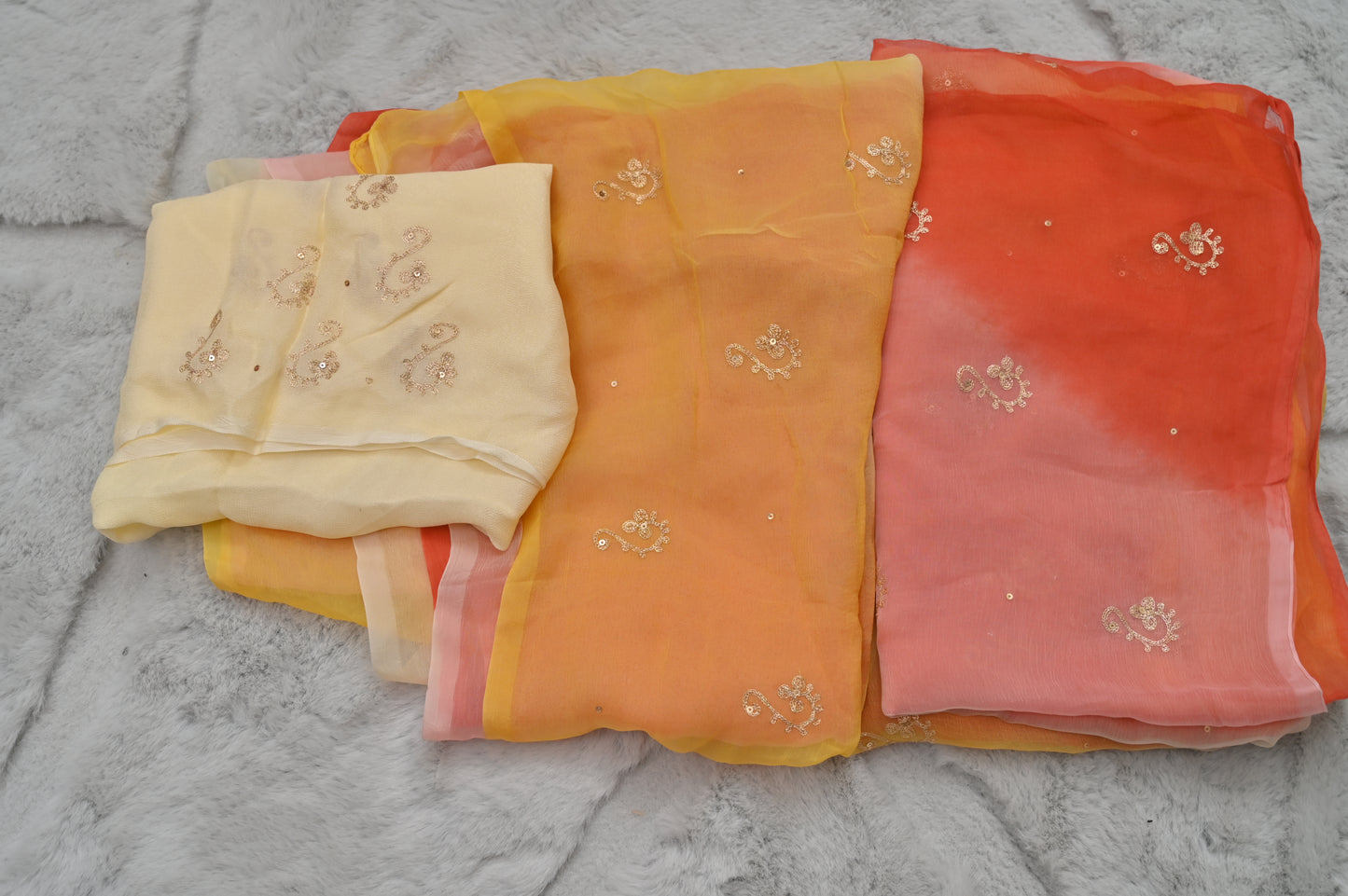 Multi-Color Pure Chiffon Saree