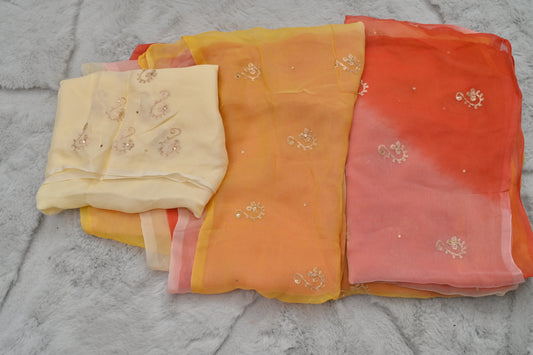 Multi-Color Pure Chiffon Saree