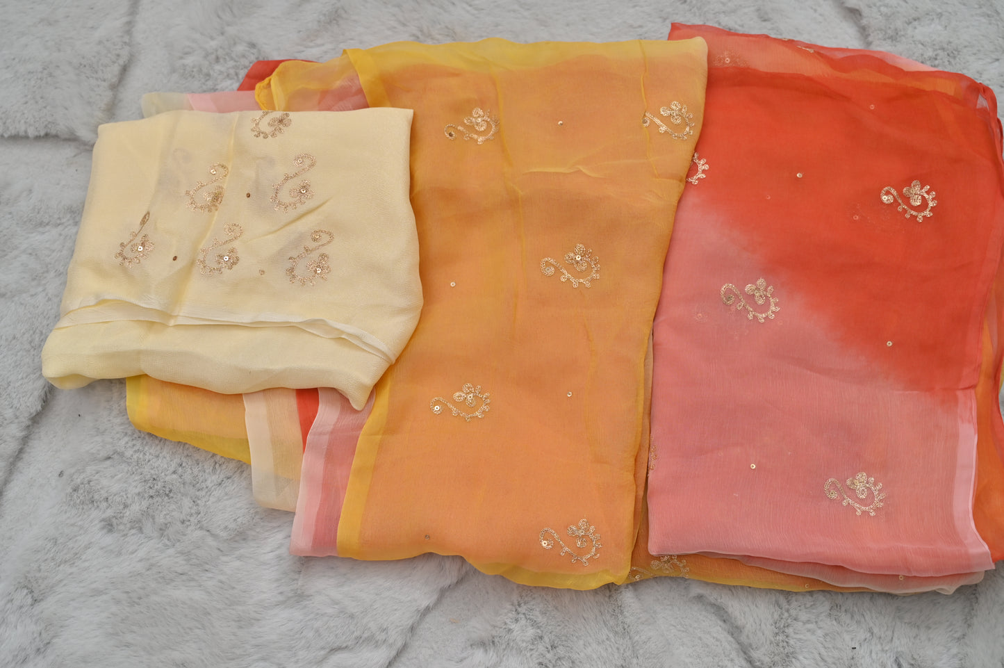 Multi-Color Pure Chiffon Saree