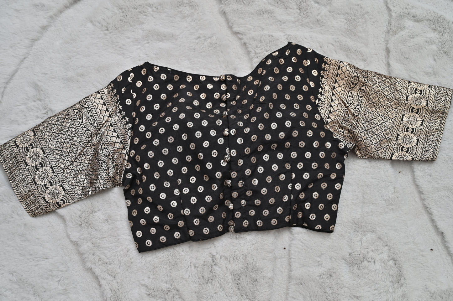 Black Banarasi Designer Blouse