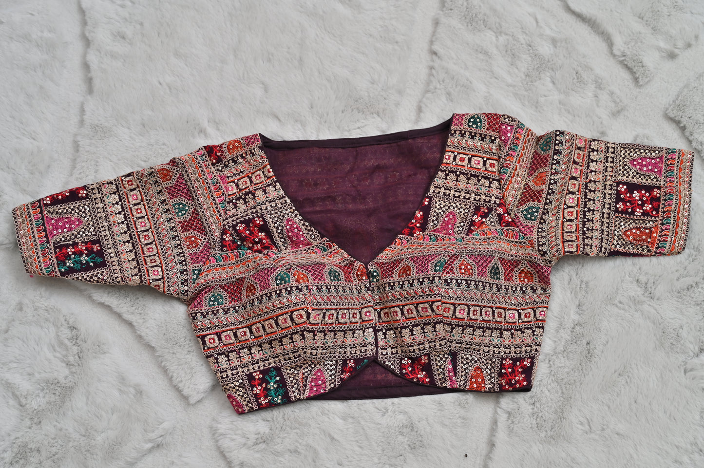 Wine Color Designer Blouse
