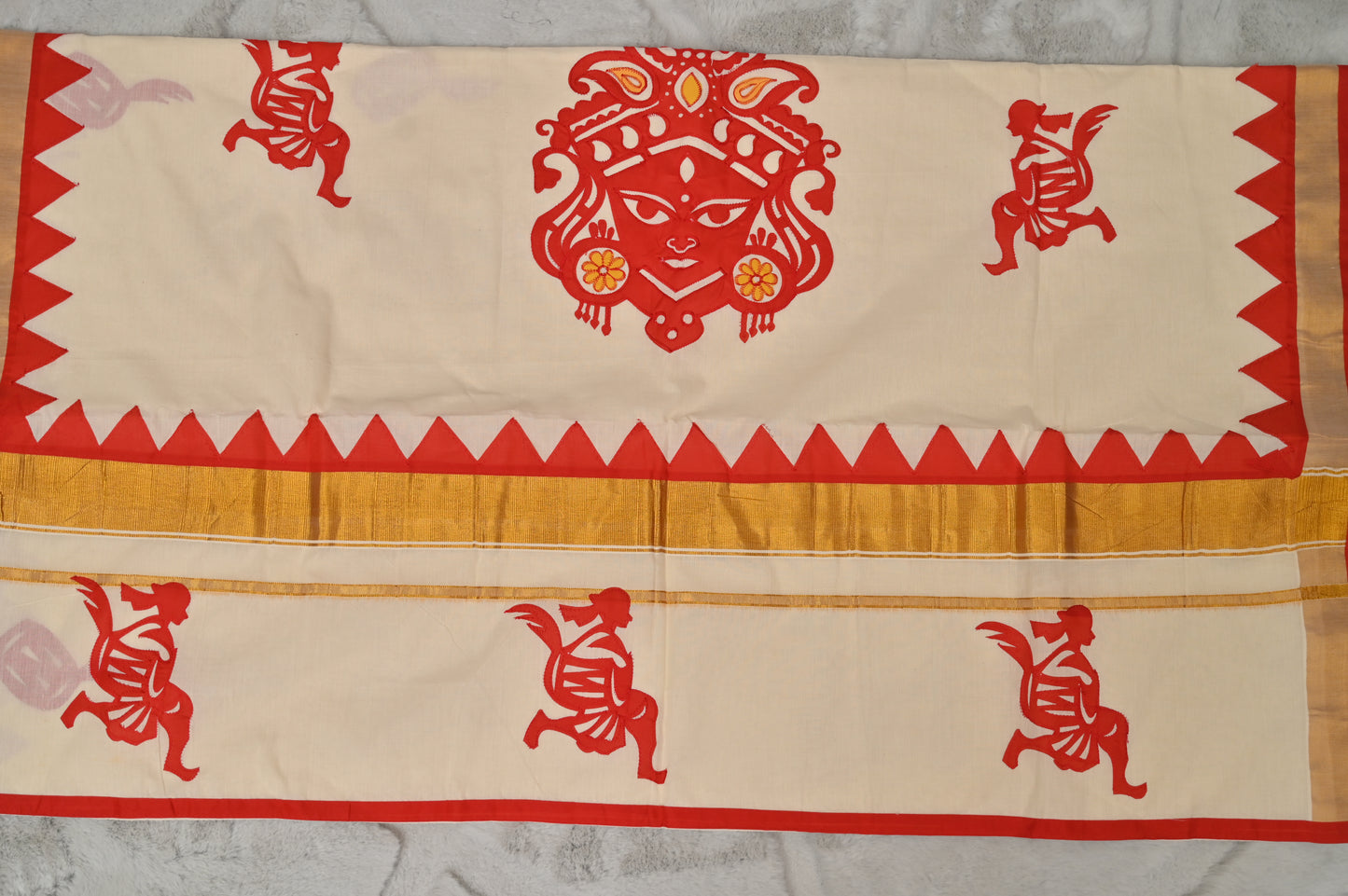 Soft Cotton Handloom Durga Mata Saree