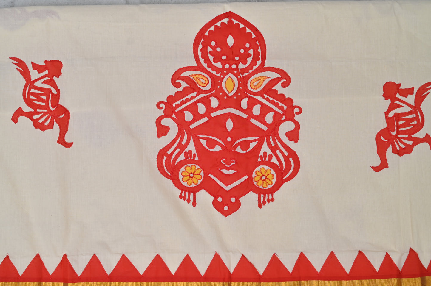 Soft Cotton Handloom Durga Mata Saree