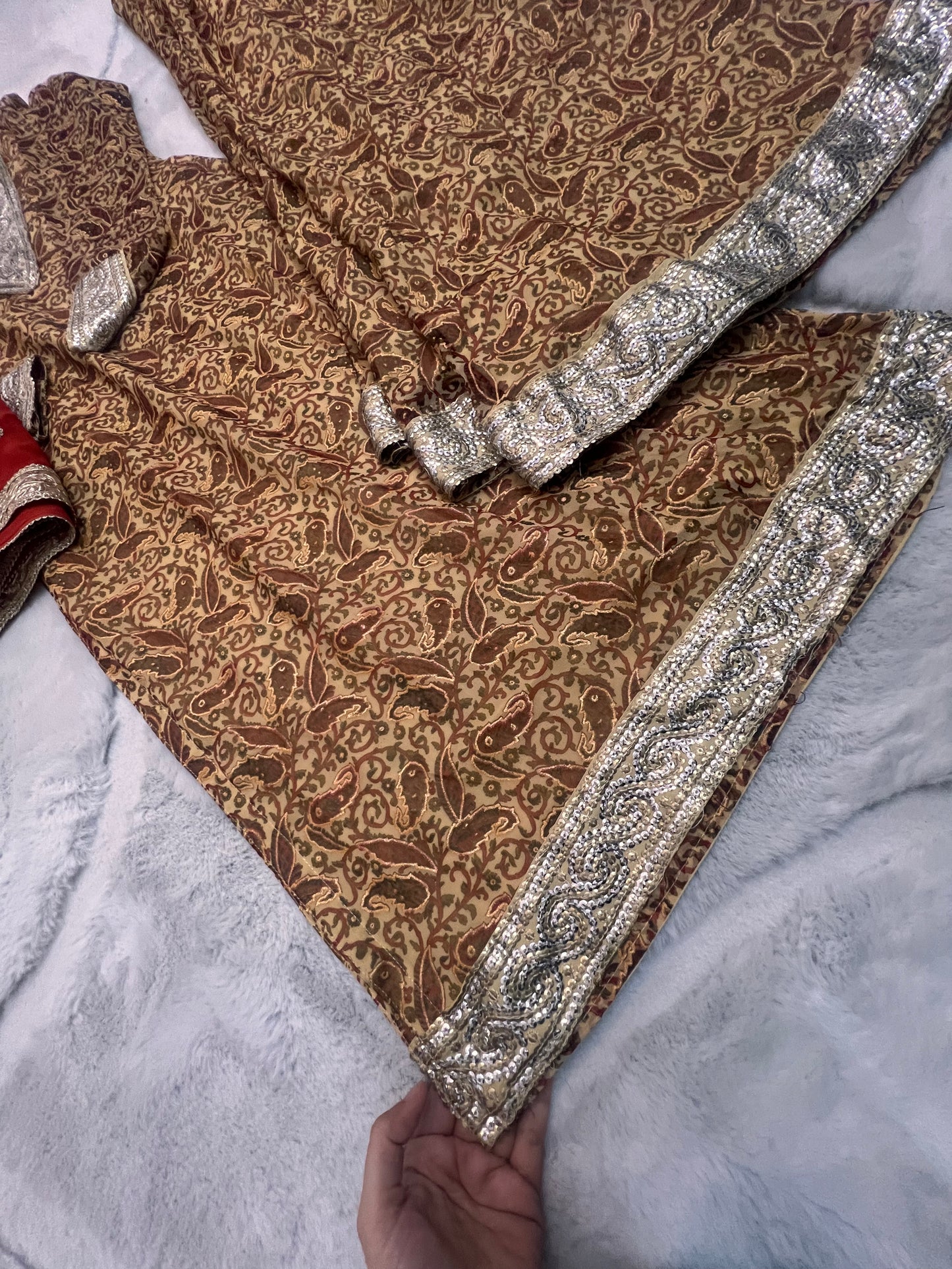 Soft Georgette Designer Suit, Long Kurta with full Sleeves, Full Flair, Palazo and Heavy work Designer Dupatta