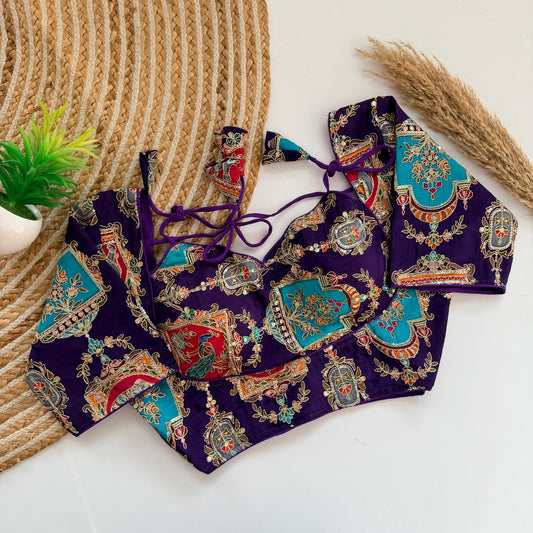 Royal Blue Designer Blouse