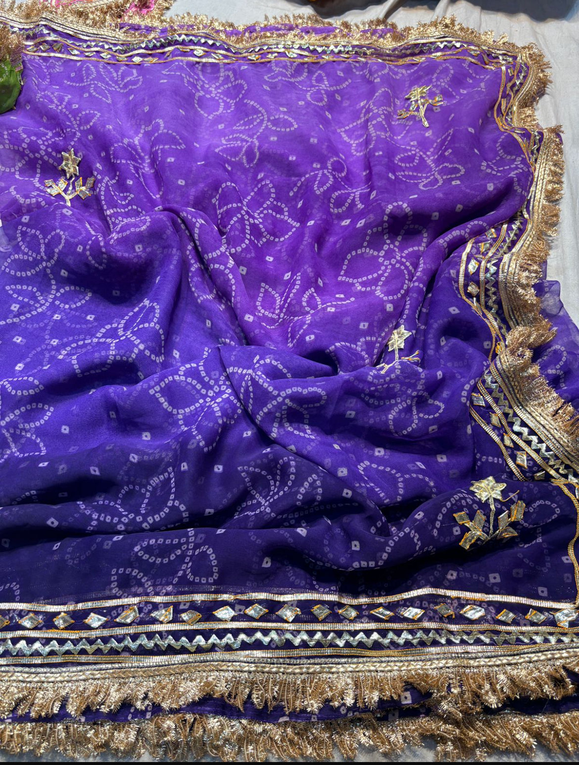 Beautiful Designer Purple Saree