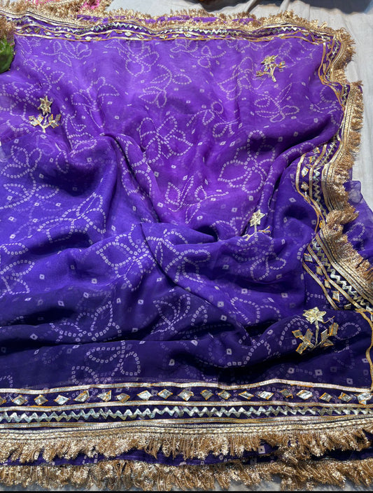 Beautiful Designer Purple Saree