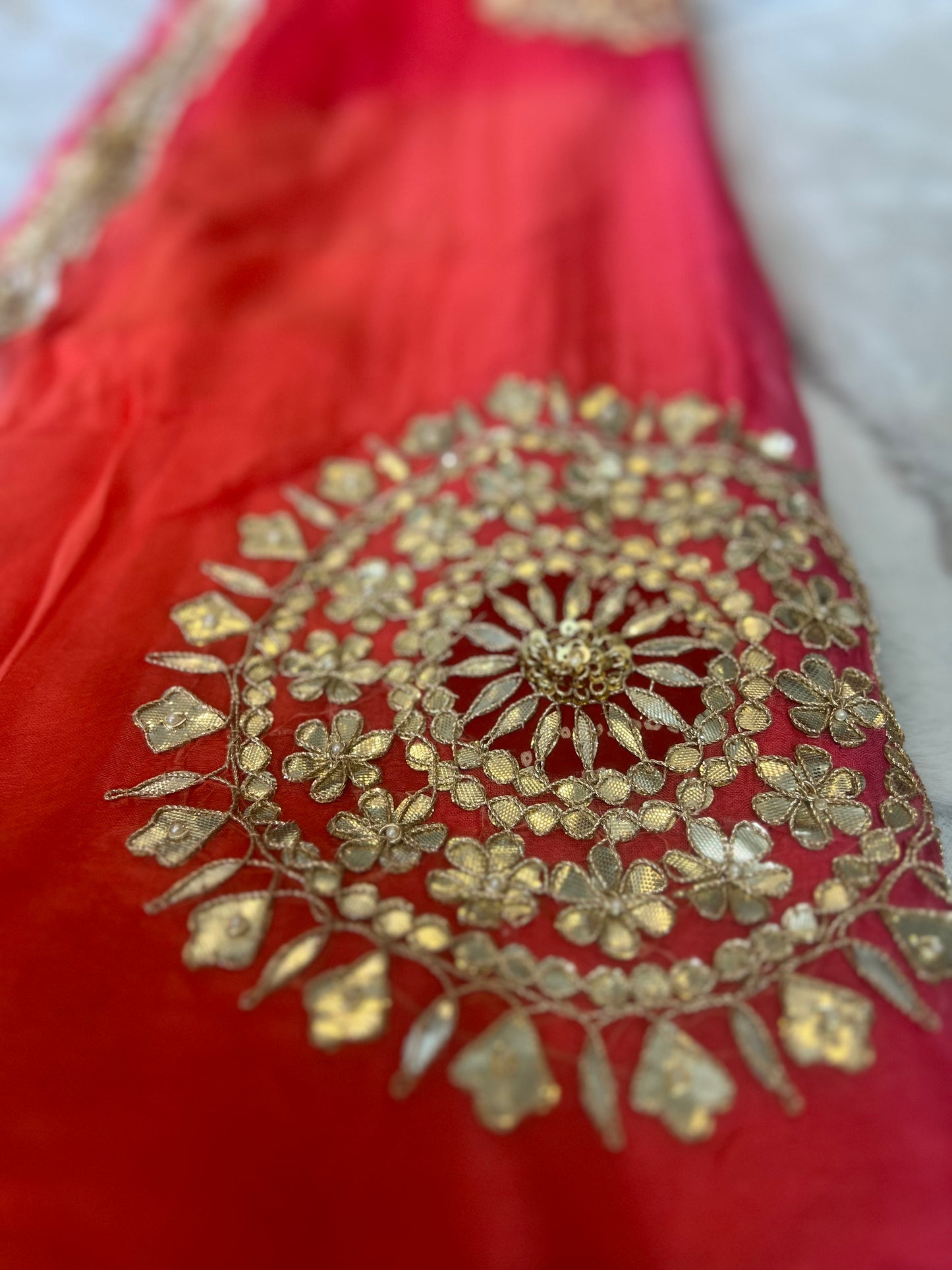 Beautiful Pure Chiffon Thali Designer Saree