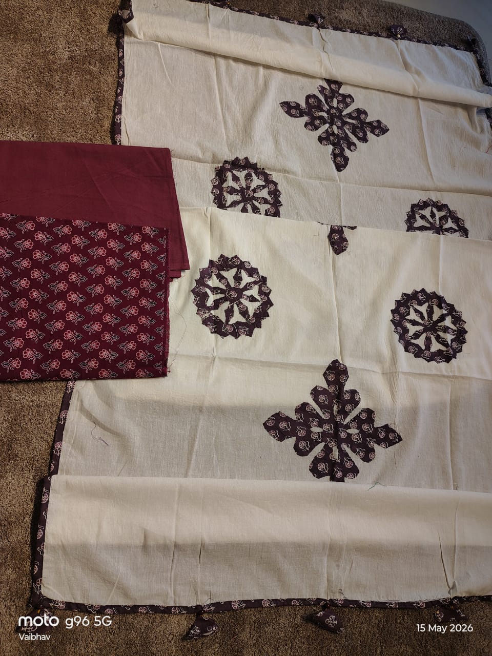 Pure Cotton Suit with Patchwork Dupatta From Kachh (Unstitched)