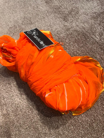 Orange Color Chiffon Lahariya Saree