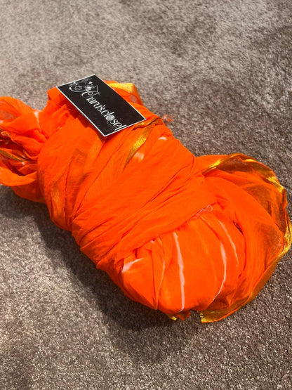 Orange Color Chiffon Lahariya Saree