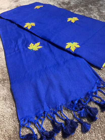 Beautiful Blue Color Khadi Cotton Saree