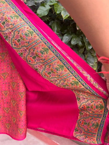Pink Cosmos Designer Saree
