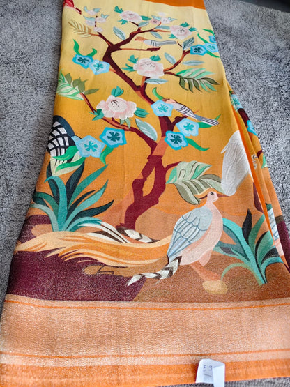 Beautiful Cosmos Saree with Blouse Piece