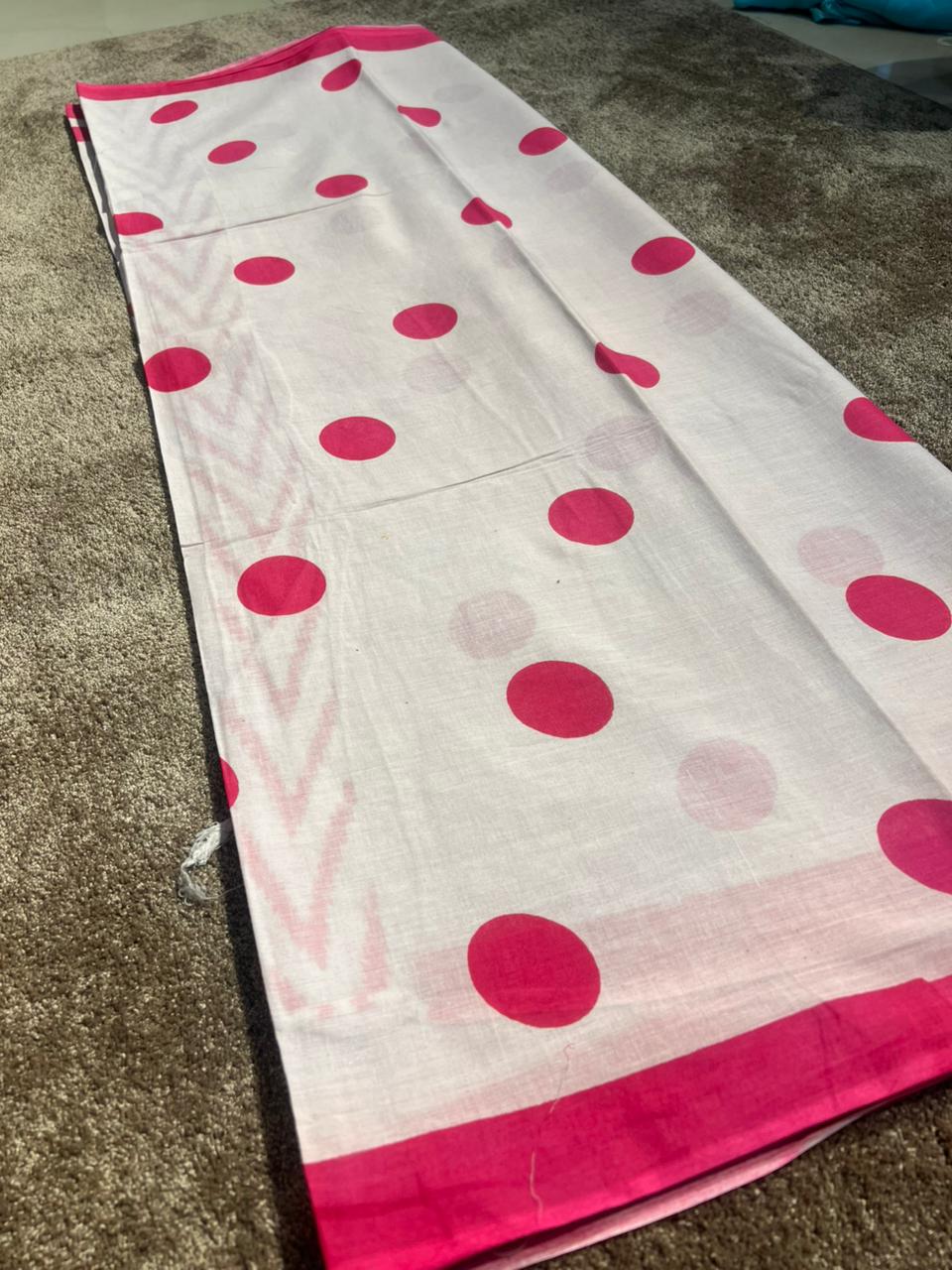 Beautiful White-Pink Saree