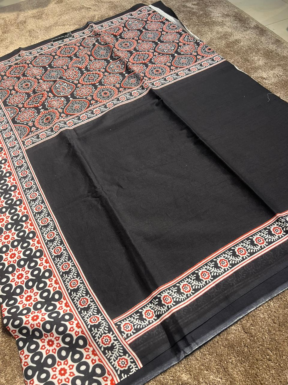 Beautiful Black Cotton Saree