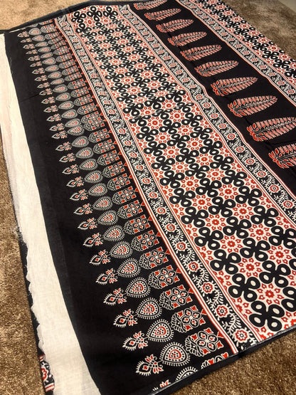 Beautiful Black Cotton Saree