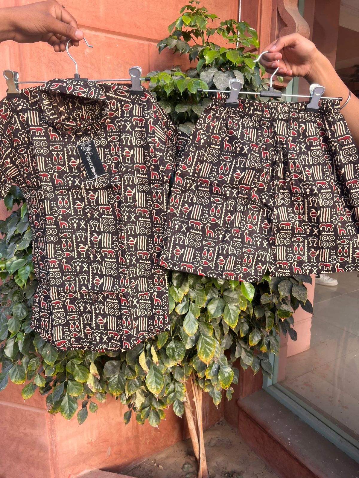 Beautiful Black Color Printed Cotton Set