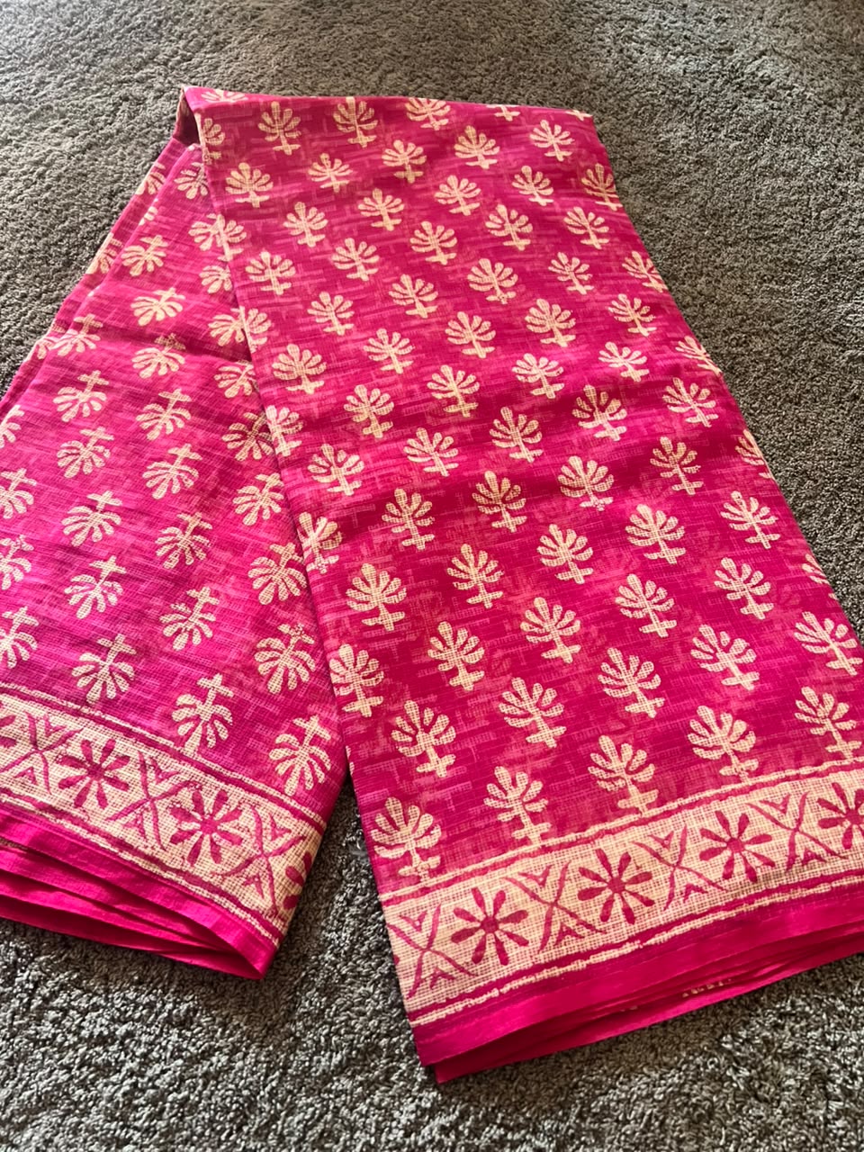 Beautiful Pink Color Kota Doriya Saree