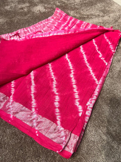 Beautiful Pink Color Lahariya Saree