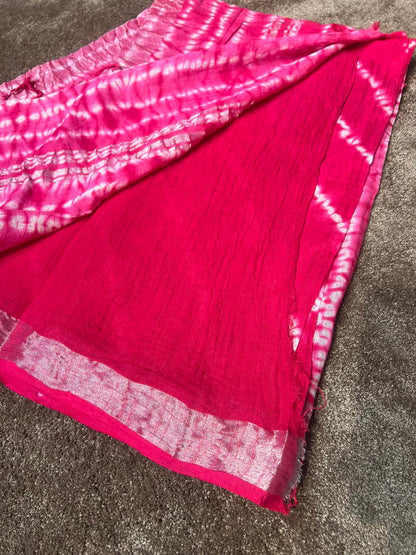Beautiful Pink Color Lahariya Saree