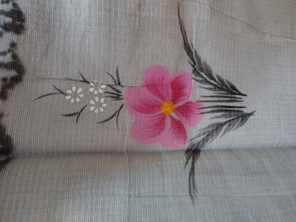 Beautiful Flower Design Kota Doriya Saree with Blouse Piece