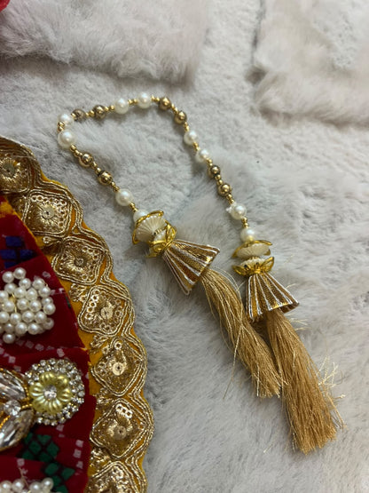 Beautiful Bandhini Thakur Ji Ki Poshak (Size 5)
