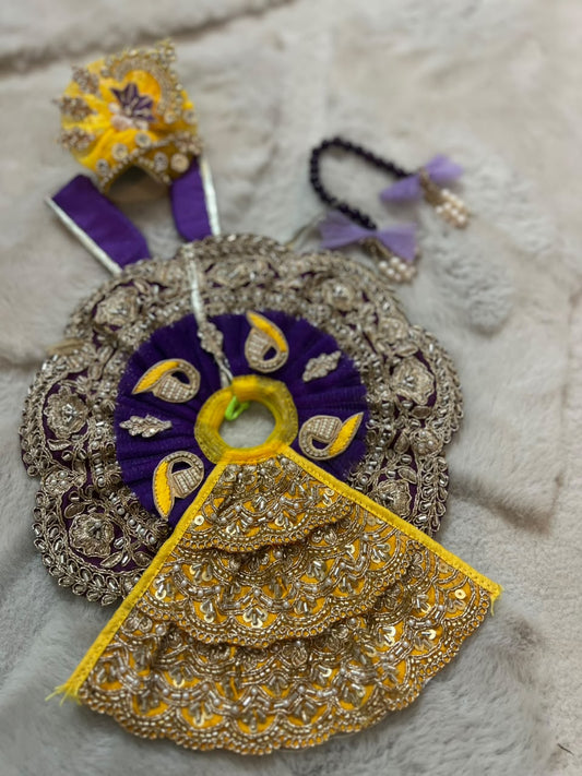 Beautiful Purple Thakur Ji Ki Poshak (Size 4)