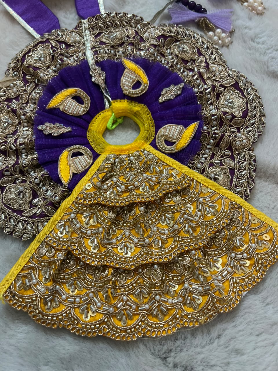 Beautiful Purple Thakur Ji Ki Poshak (Size 4)