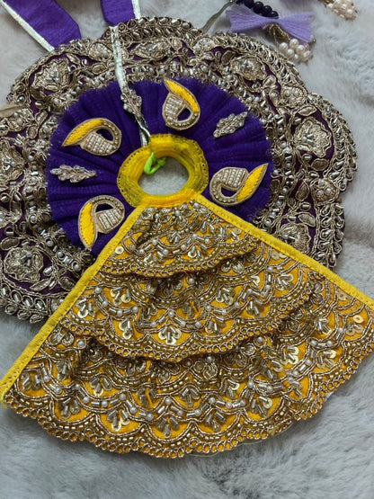 Beautiful Purple Thakur Ji Ki Poshak (Size 4)