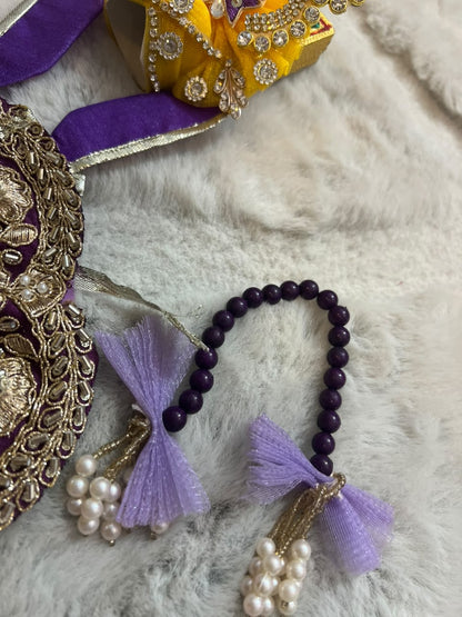 Beautiful Purple Thakur Ji Ki Poshak (Size 4)