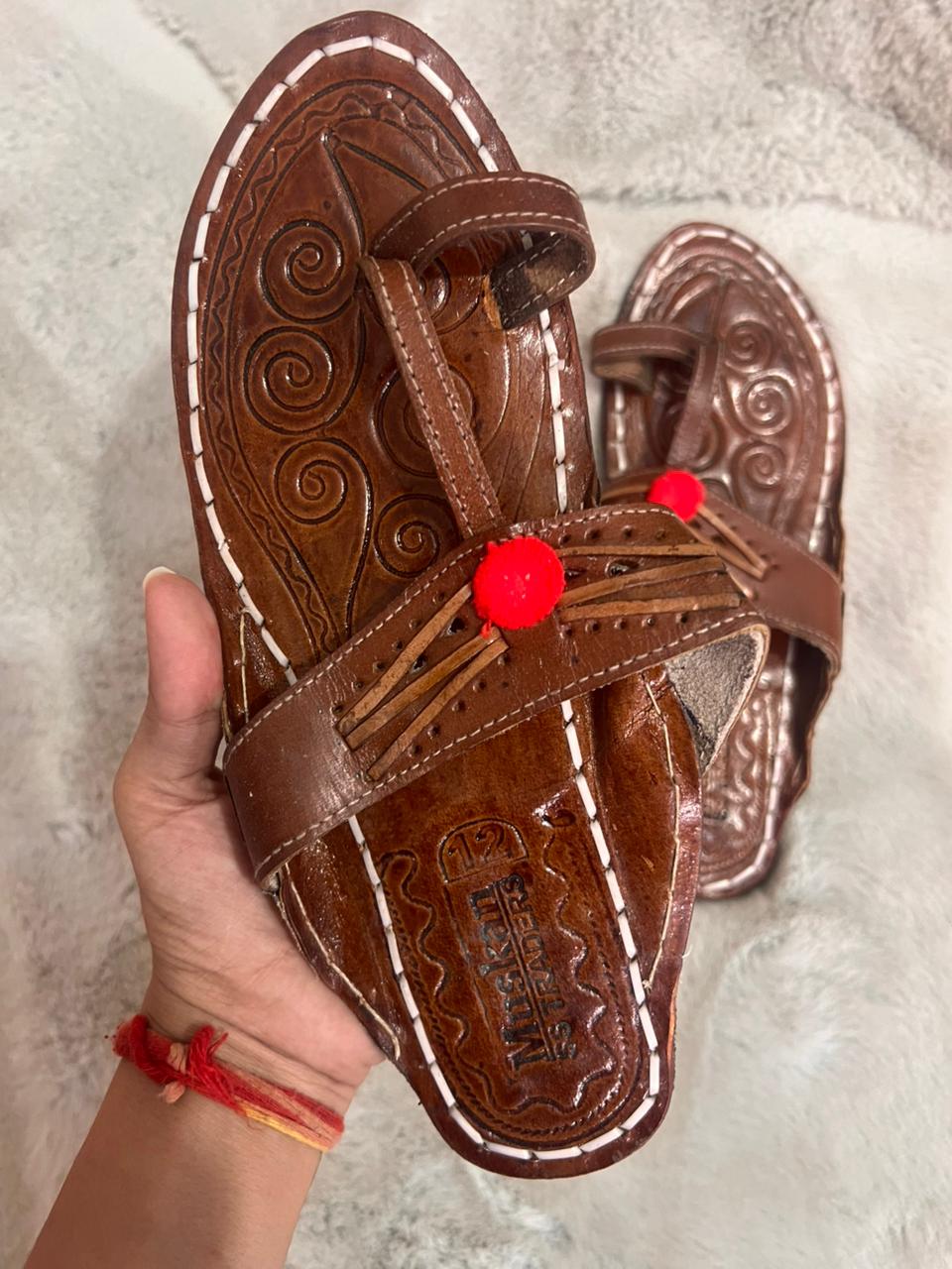 Beautiful Pure Leather Slipers