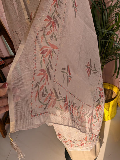 Kota Doriya Suit with Thread work (Unstitched)